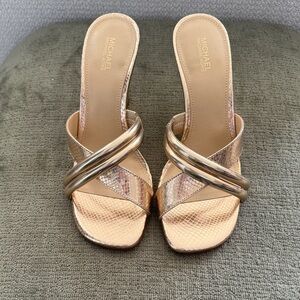 Michael Kors Metallic Gold Heels